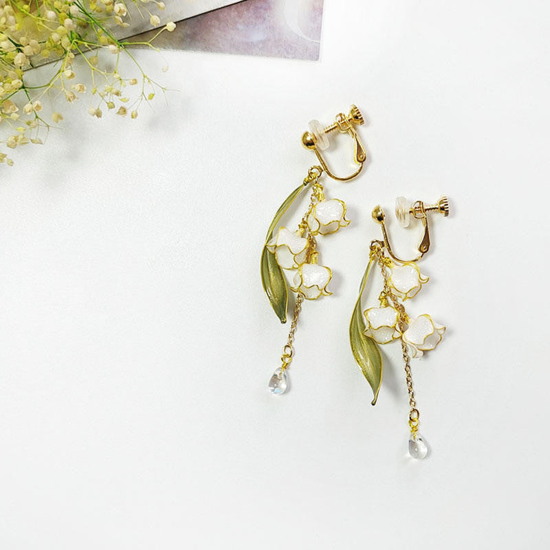 Fashionable Long Sterling Silver Earrings