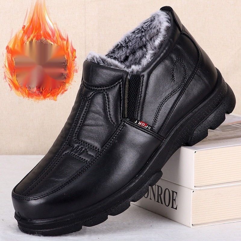 Winter Elderly Cotton Shoes Polyurethane Thick Cotton Boots Thick Warm