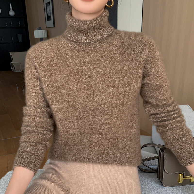 Women's Cashmere Sweater Thickened High Lapel