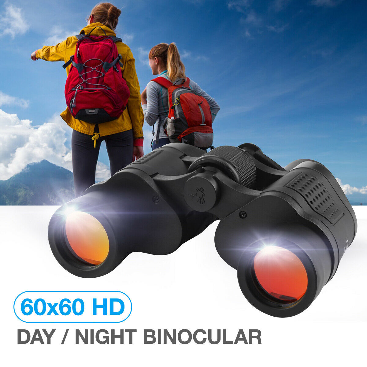 Binoculares de alta potencia 60x60 con coordenadas telescopio portátil visión nocturna de poca luz para Deportes de caza viajes turismo