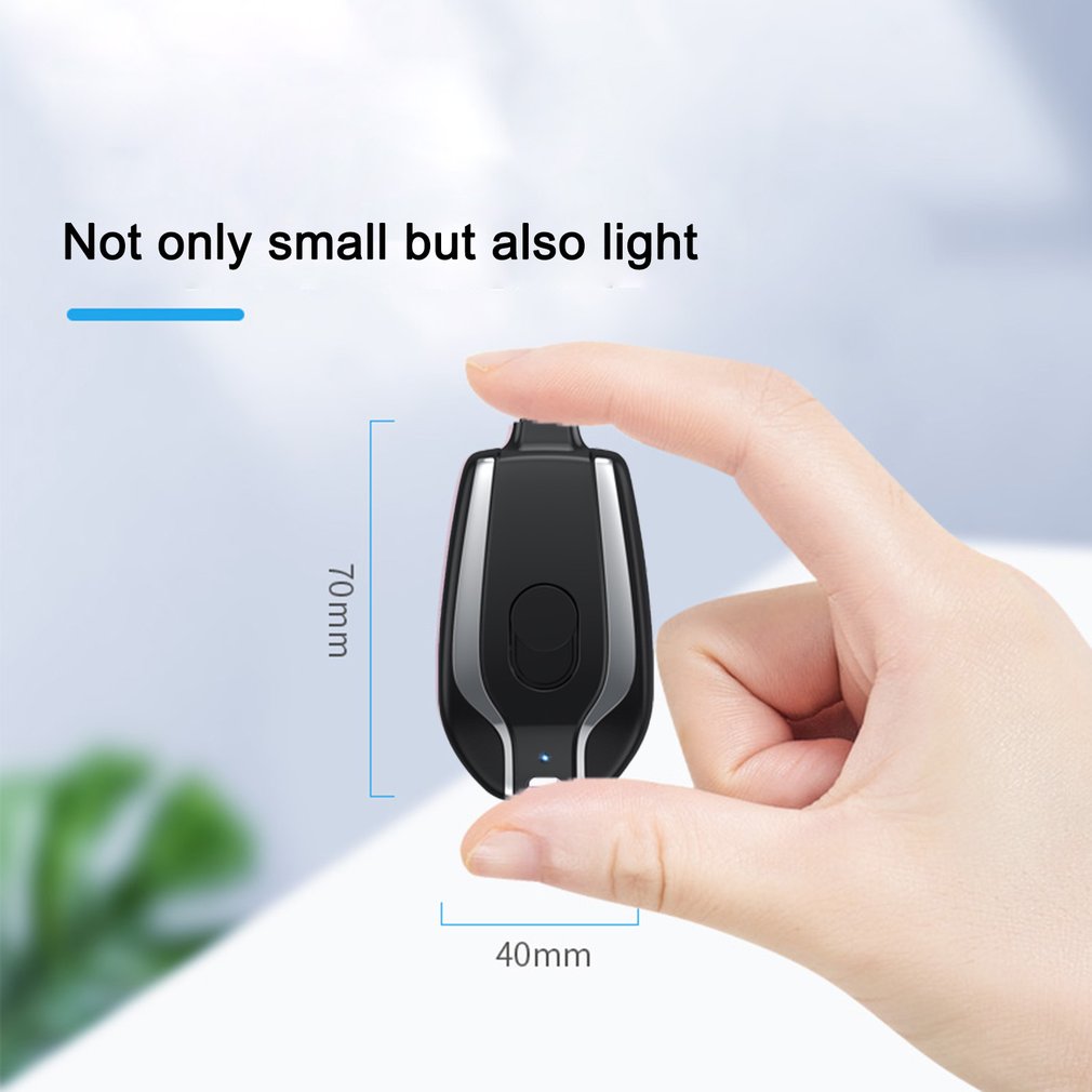 1500mAh Mini Power Emergency Pod Keychain Charger na May Type-C Ultra-Compact Mini Battery Pack na Mabilis na Nagcha-charge ng Backup na Power Bank