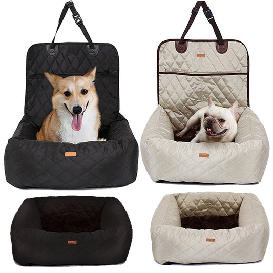 2 In 1 Pet Dog Carrier Folding Car Seat Pad Makapal na Multi-purpose Pet Bed Dog Car Mattress Mga Supply para sa Alagang Hayop