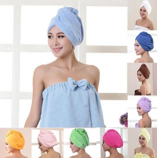 Gorro secador de pelo para mujer, toalla absorbente para cabello seco