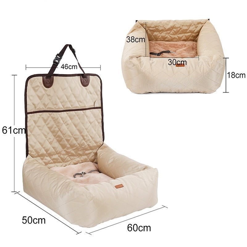 2 In 1 Pet Dog Carrier Folding Car Seat Pad Makapal na Multi-purpose Pet Bed Dog Car Mattress Mga Supply para sa Alagang Hayop