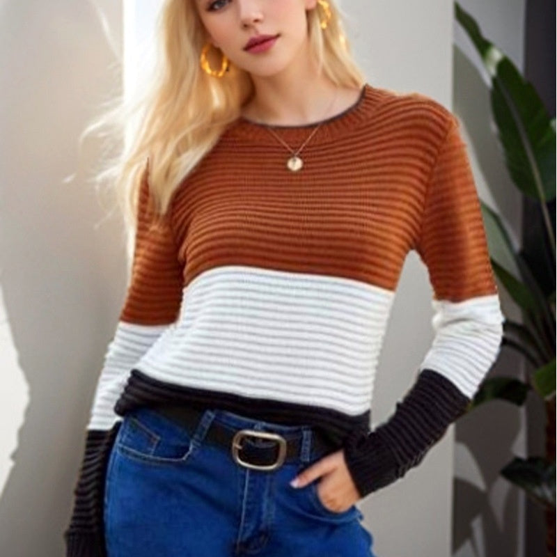 Women's Knitwear Top Elegance Retro Slim-fit Figure Flattering Sweater