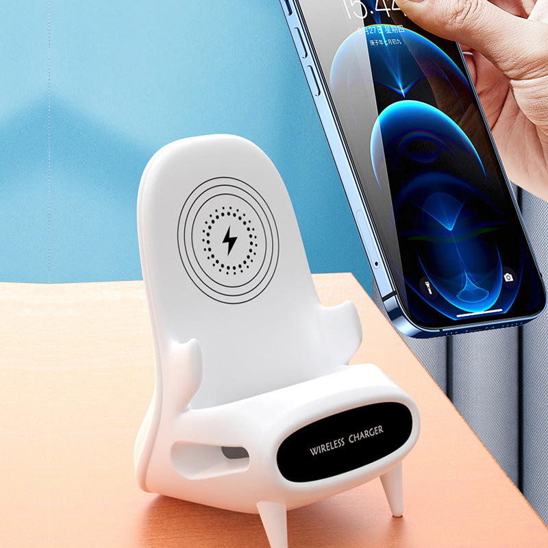 Portable Mini Chair Wireless Charger Desk Holder ng Mobile Phone Wireless Charger 10W Fast Charge Espesyal na Regalo