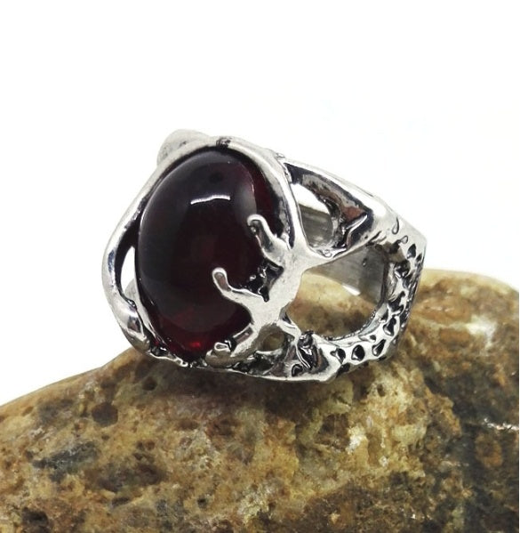 Inlaid ruby ring