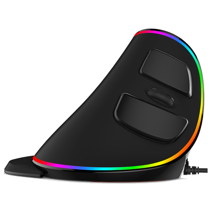 Ratón con cable de mano anti-ratón RGB ergonómico vertical Snail