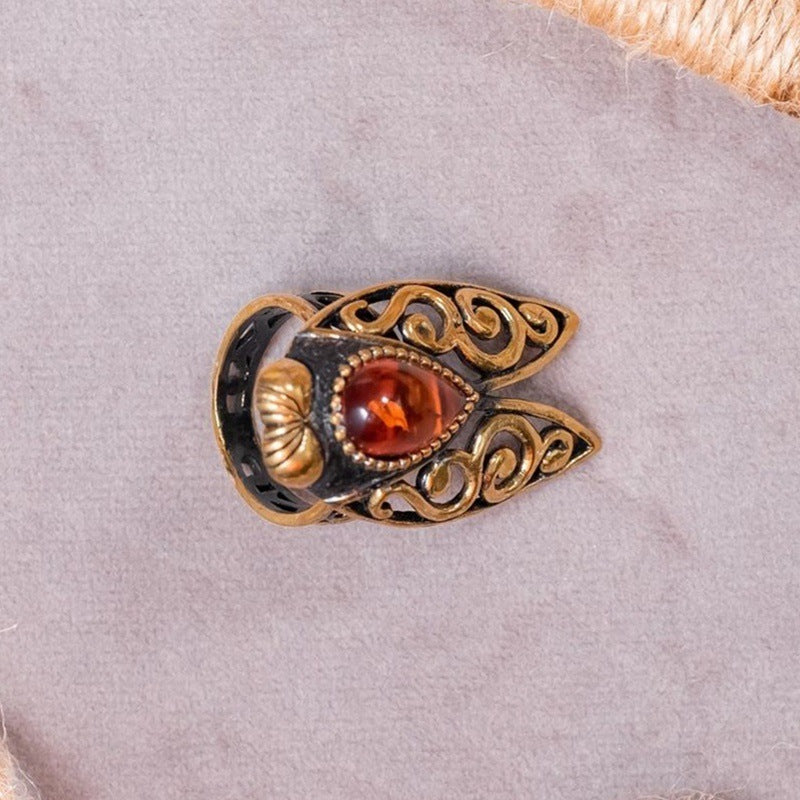 Vintage Electroplated Animal Ruby Ring