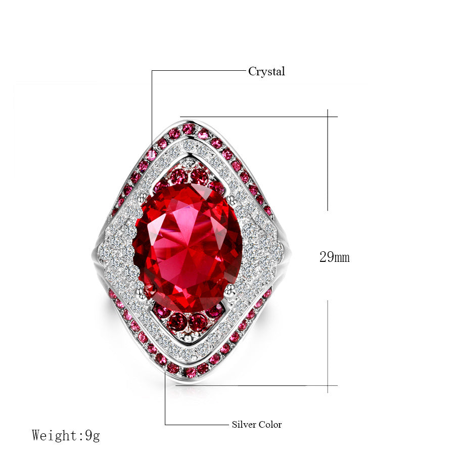 Ruby Plated 925 Silver Ring