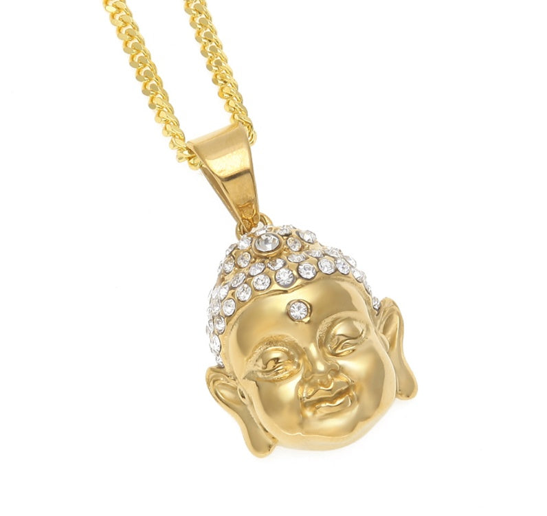 Austrian Rhinestone Buddha Necklace