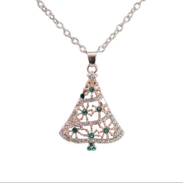 Ruby Christmas Tree Zircon Clavicle Chain