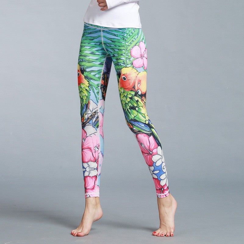 Leggings estampados de yoga para deportes al aire libre para mujer