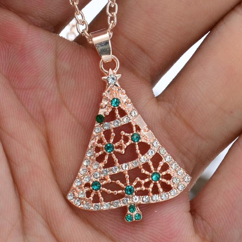 Ruby Christmas Tree Zircon Clavicle Chain