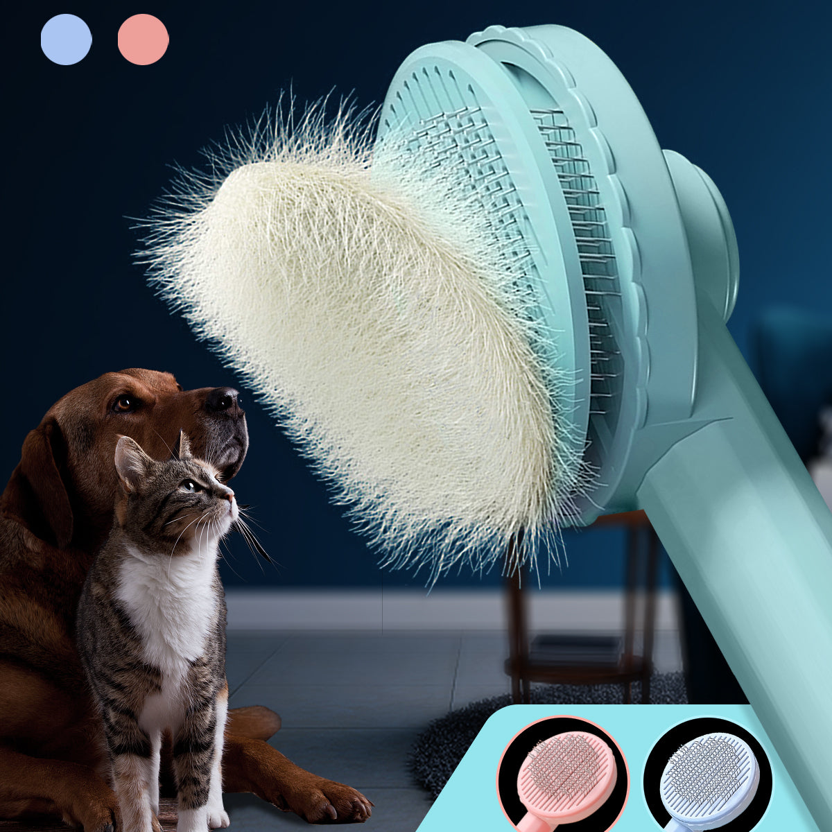 Cat Grooming Pet Hair Remover Brush Dos GHair Comb Removes Comb Short Massager Pet Goods For Cats Dog Brush Accessories Supplies