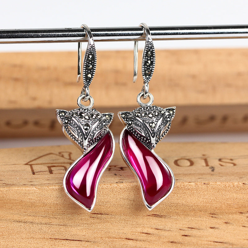 Little Fox Ruby Earrings