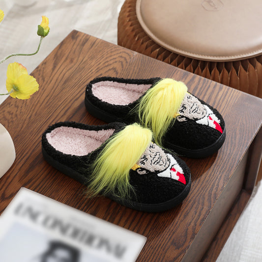 Creative Trump Cotton Slippers Men And Women Winter