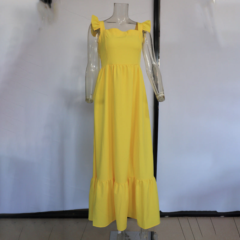 Summer Women's Bright Yellow Dress