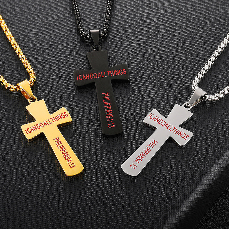 Wish Hot Selling Bible Baseball Cross Pendant Necklace Religious Christ Cross Jewelry