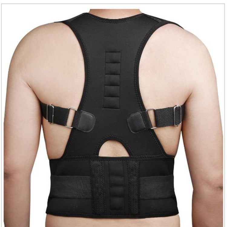 Corrector de postura magnético ajustable para hombre, corsé moldeador de cuerpo, cinturón de espalda y hombros, soporte Lumbar