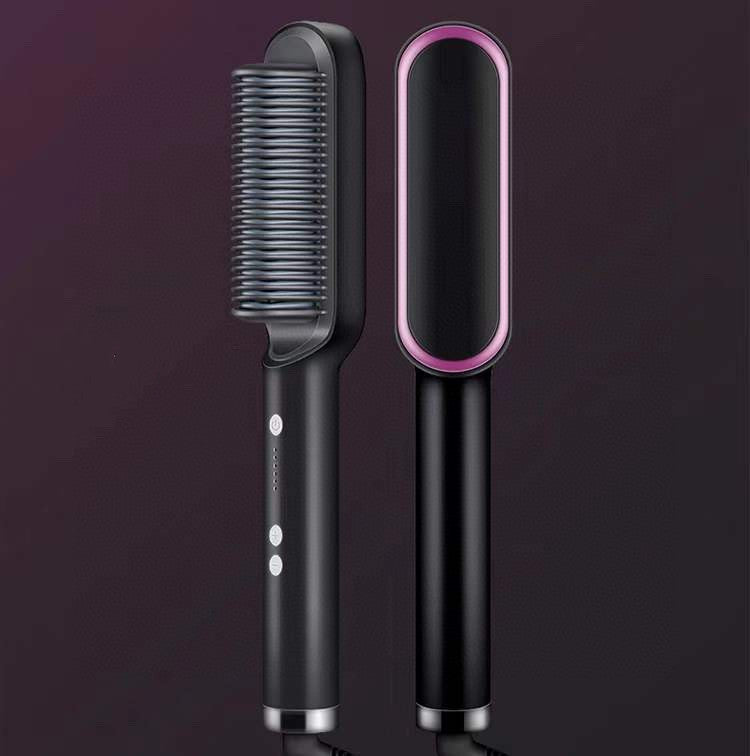 Bago 2 In 1 Hair Straightener Hot Comb Negative Ion Curling Tong Dual-purpose Electric Hair Brush