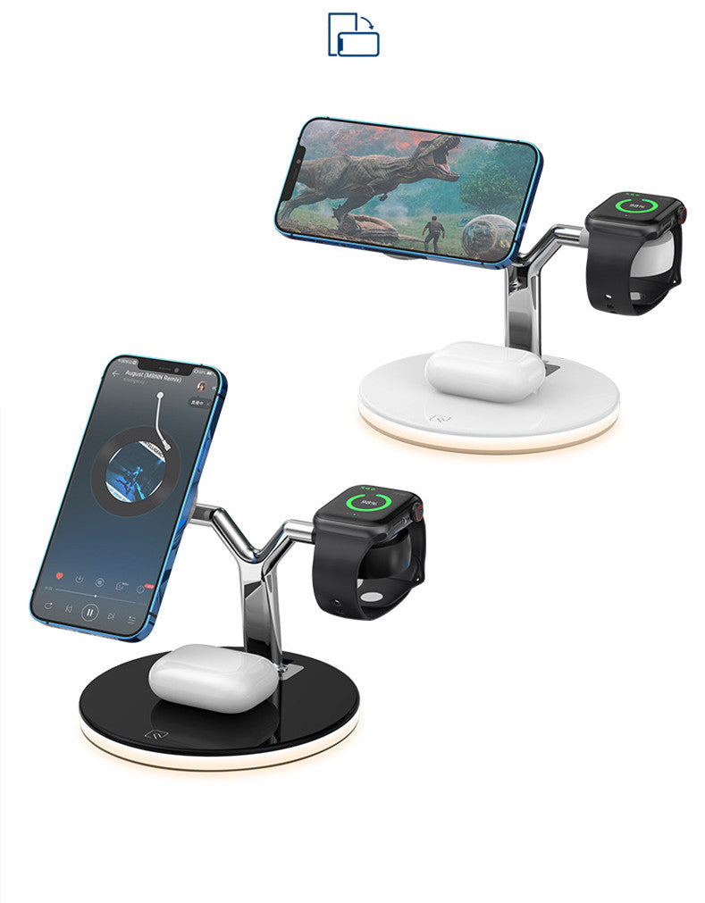 3 In 1 Magnetic Wireless Charger Stand Watch 15W Fast Charging Dock Station For Earbuds Pro