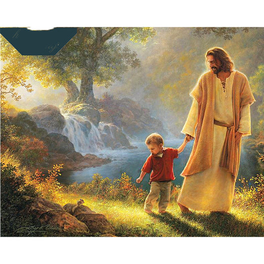 Diamond Decorative Painting Religious Jesus And Boy