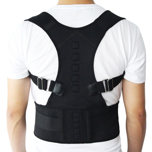 Corrector de postura magnético ajustable para hombre, corsé moldeador de cuerpo, cinturón de espalda y hombros, soporte Lumbar