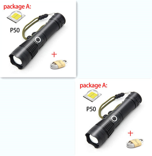 USB Charging Zoom P50 Flashlight