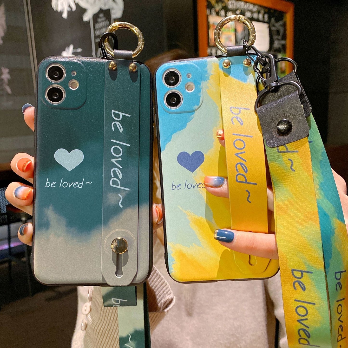 Funda para teléfono con pulsera Funda para teléfono en acuarela