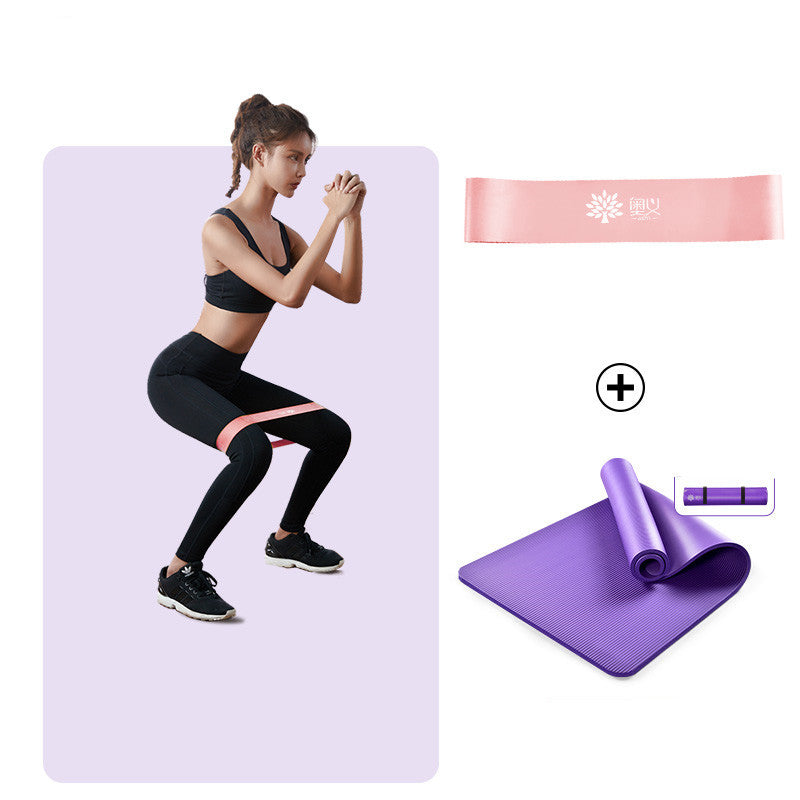 Upright Yoga Mats For Men And Women Yu Ka Thickened Widened And Lengthened Non-slip Yoga Mat Floor Mats Home Dance Three-Piece Set