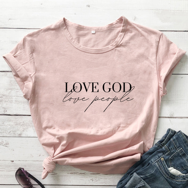 Women's Short Sleeve Casual T-shirt Eros Lovers Church Faith Religious T-shirt