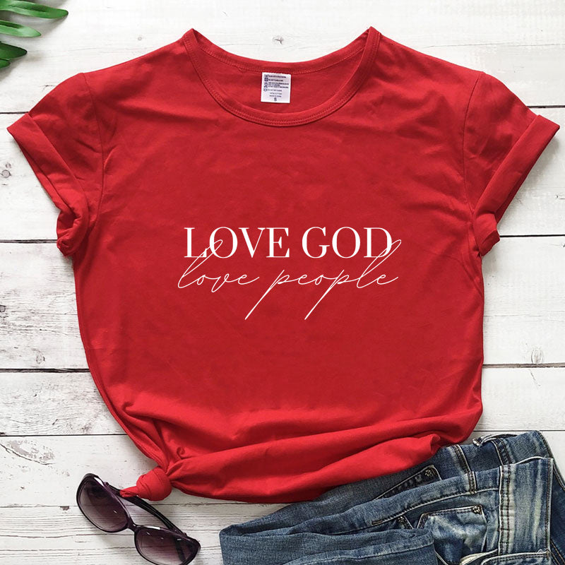 Women's Short Sleeve Casual T-shirt Eros Lovers Church Faith Religious T-shirt