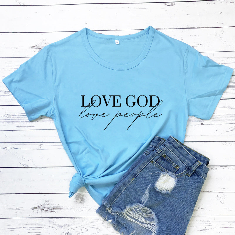 Women's Short Sleeve Casual T-shirt Eros Lovers Church Faith Religious T-shirt