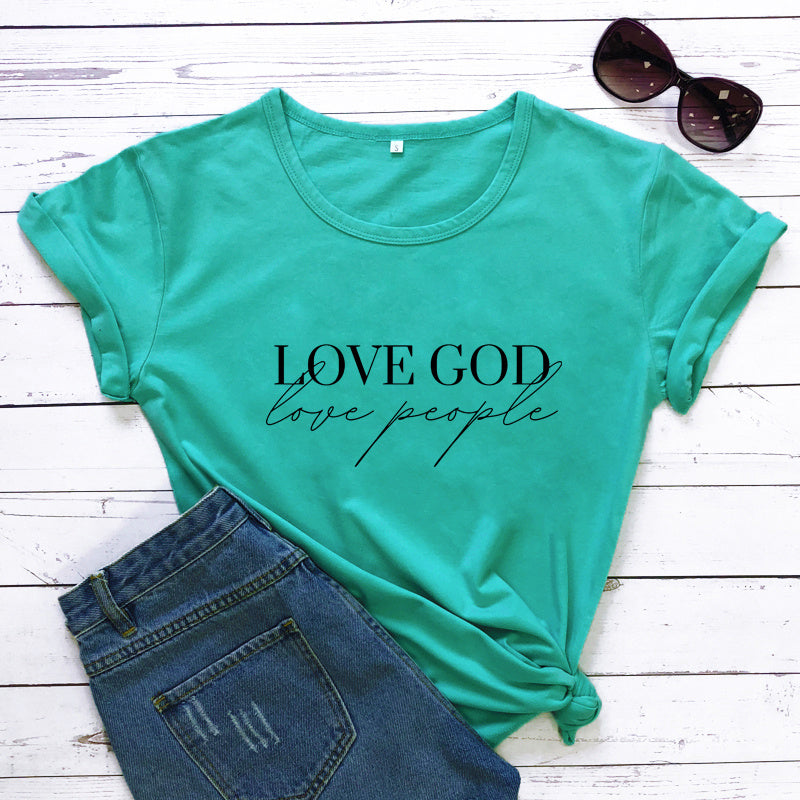 Women's Short Sleeve Casual T-shirt Eros Lovers Church Faith Religious T-shirt