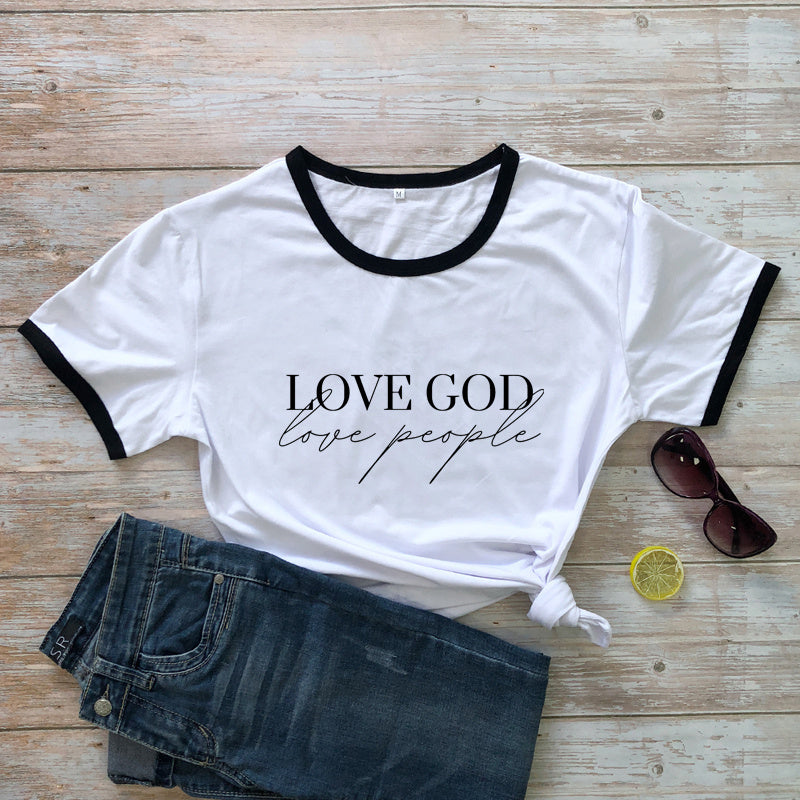 Women's Short Sleeve Casual T-shirt Eros Lovers Church Faith Religious T-shirt