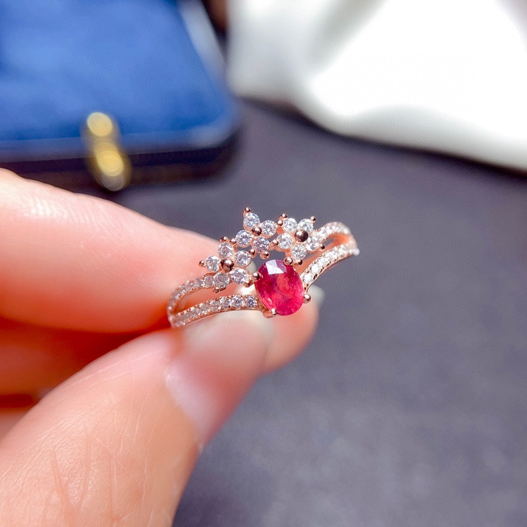 Natural New Burnt Ruby Ring