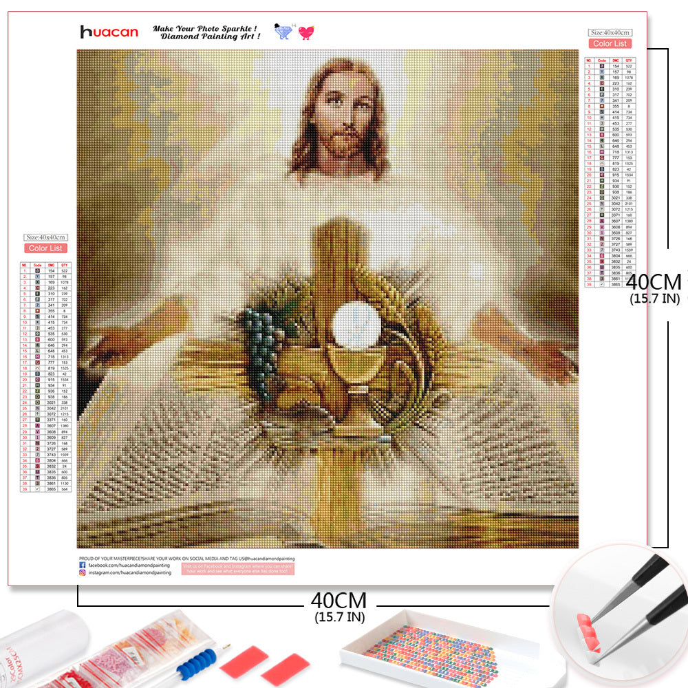 5D DIY Diamond Painting Religious Full Portrait Embroidery Home Decoration Kit