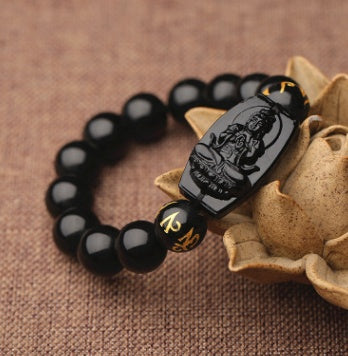 Buddha Obsidian Bracelet