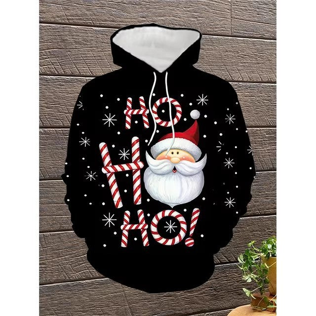 Santa Claus 3D Digital Printing Hooded Sportswear