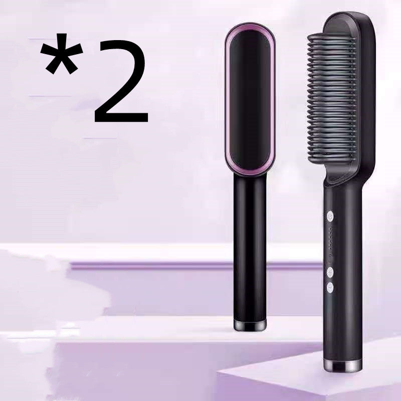 Bago 2 In 1 Hair Straightener Hot Comb Negative Ion Curling Tong Dual-purpose Electric Hair Brush