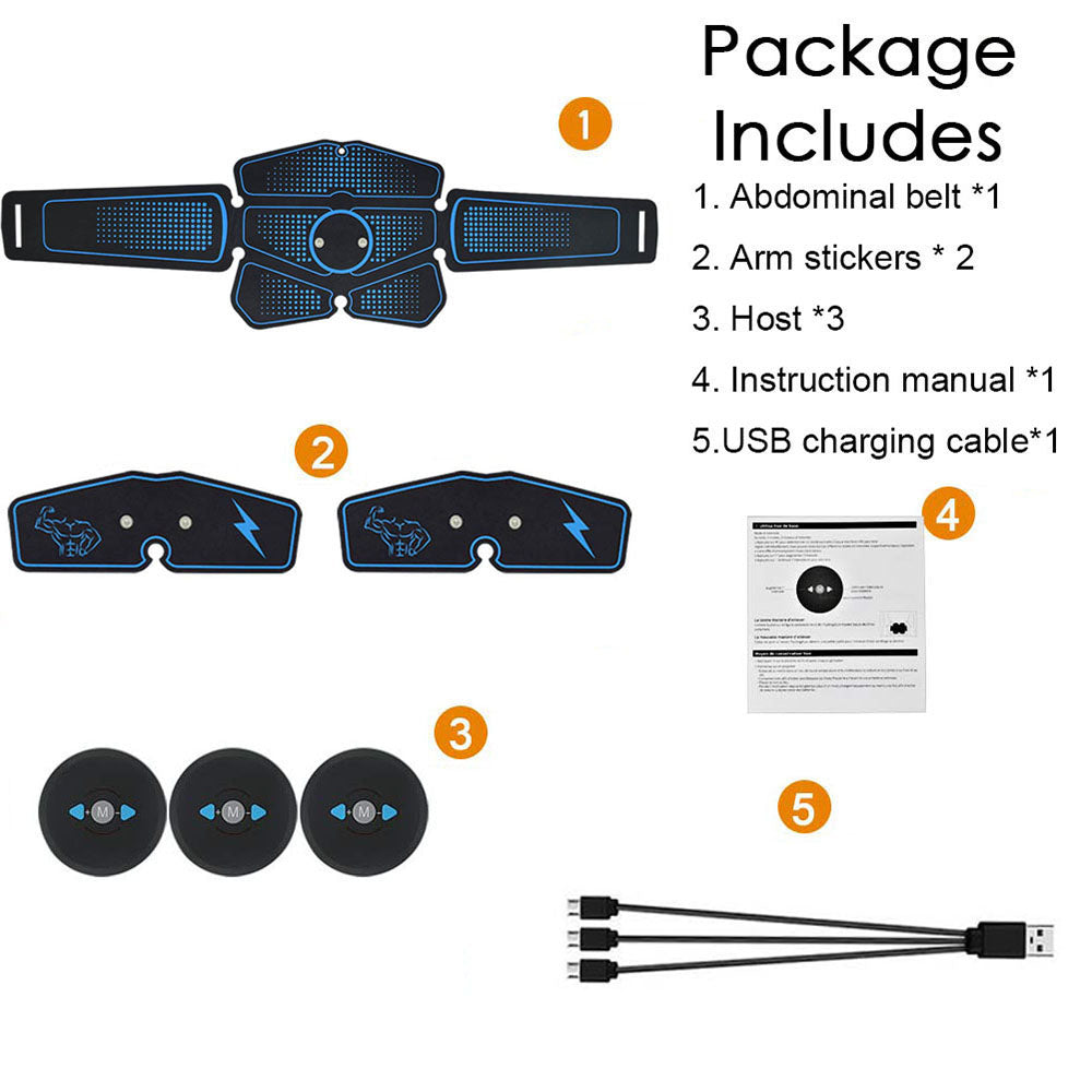 Entrenamiento de los músculos abdominales con equipos de fitness EMS.