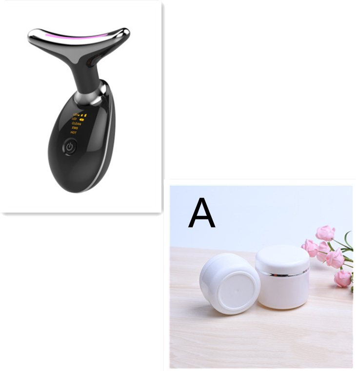 EMS Thermal Neck Lifting And Tighten Massager Electric Microcurrent Wrinkle Remover LED Photon Face Beauty Device For Woman