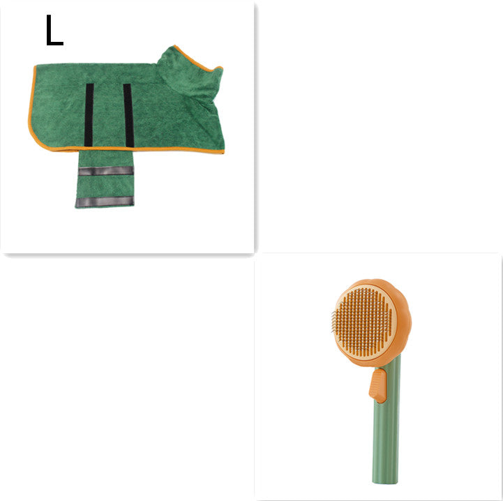 Bagong Pet Cat Brush Hot Selling Hand-held Steel Wire Self-cleaning Comb Looper Para sa Pagtanggal ng Buhok