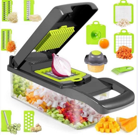 12 In 1 Manual Vegetable Chopper Mga Gadget sa Kusina Food Chopper Onion Cutter Vegetable Slicer