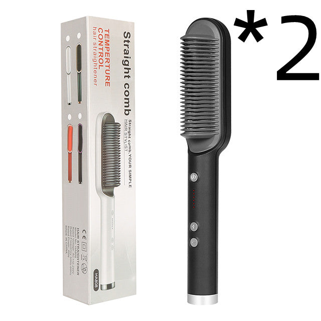 Bago 2 In 1 Hair Straightener Hot Comb Negative Ion Curling Tong Dual-purpose Electric Hair Brush