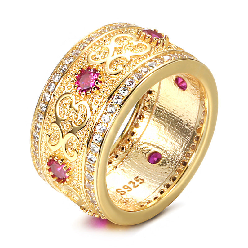 Artificial Diamond Ruby High Quality Ring