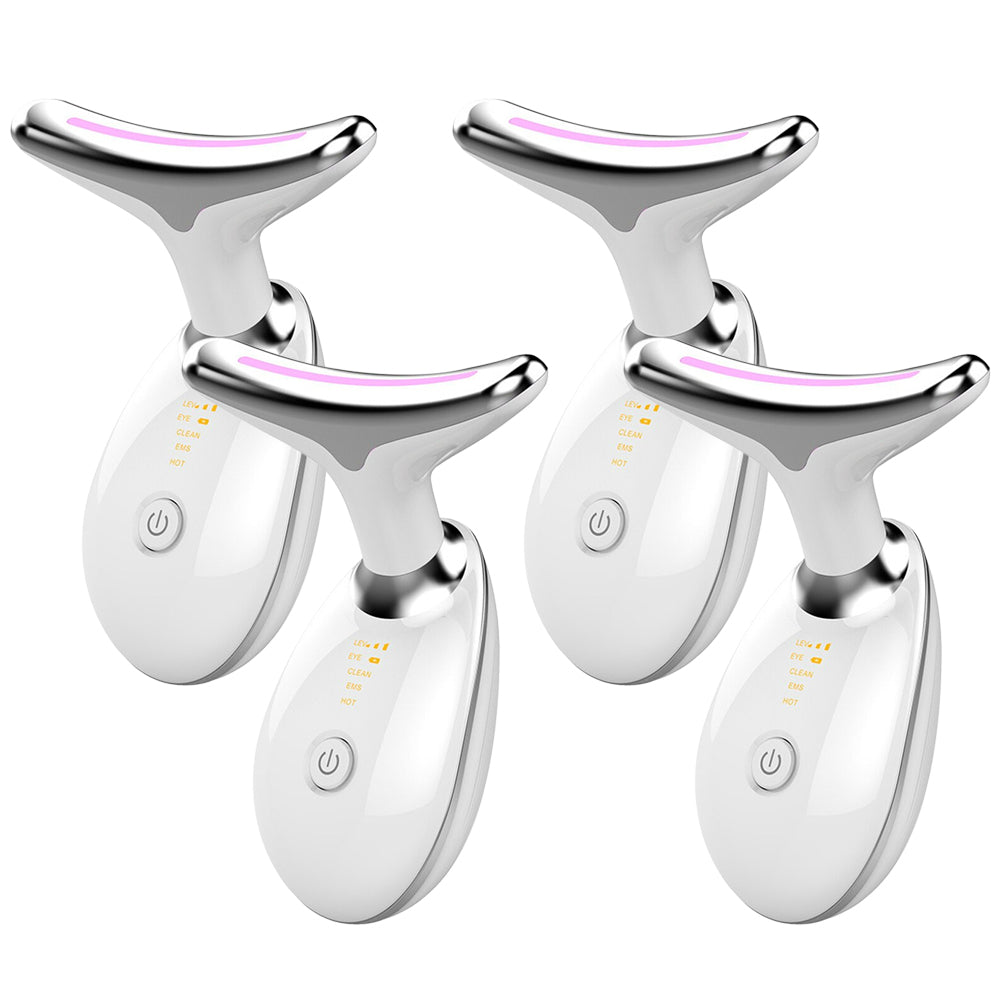 EMS Thermal Neck Lifting And Tighten Massager Electric Microcurrent Wrinkle Remover LED Photon Face Beauty Device For Woman