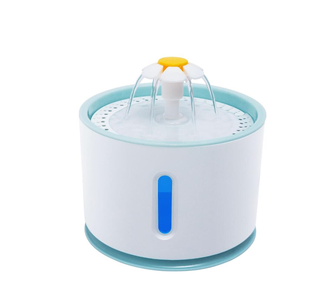 Fuente de agua para gato automática con iluminación LED, USB, perros y gatos, bebedero silencioso, tazón alimentador, dispensador de bebidas