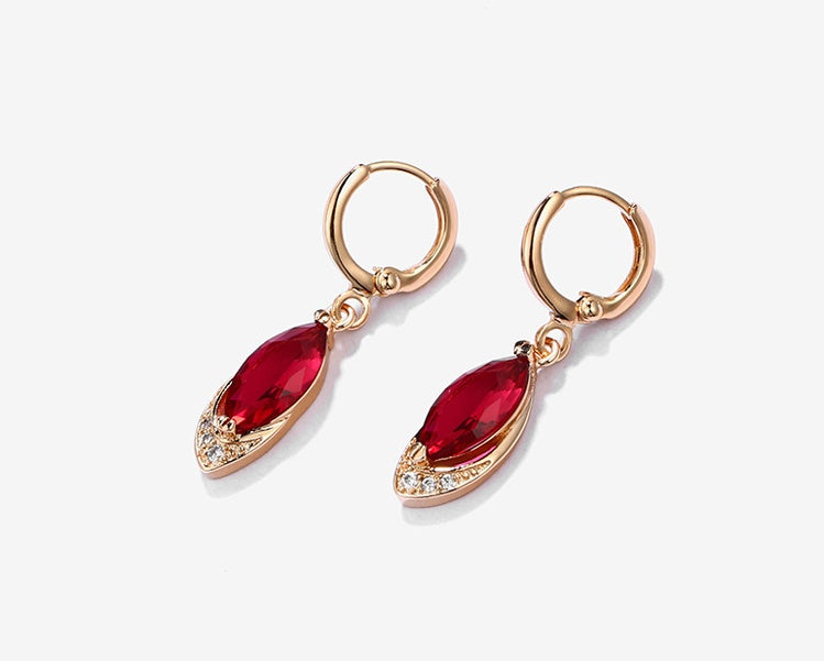 Ruby and diamond earrings